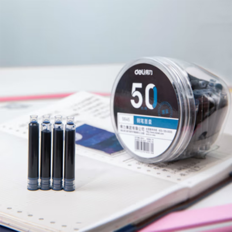 得力 deli S645 钢笔墨囊 可替换 50支/盒 墨蓝 计价单位:盒 得力 deli S645 钢笔墨囊 可替换 50支/盒 墨蓝 计价单位:盒