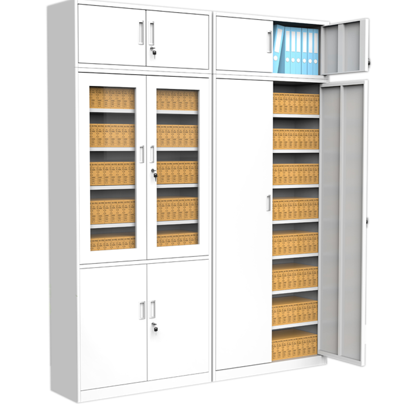 兆鹿  1800*850*390mm 钢制文件柜 6层双节 白色 计价单位:组