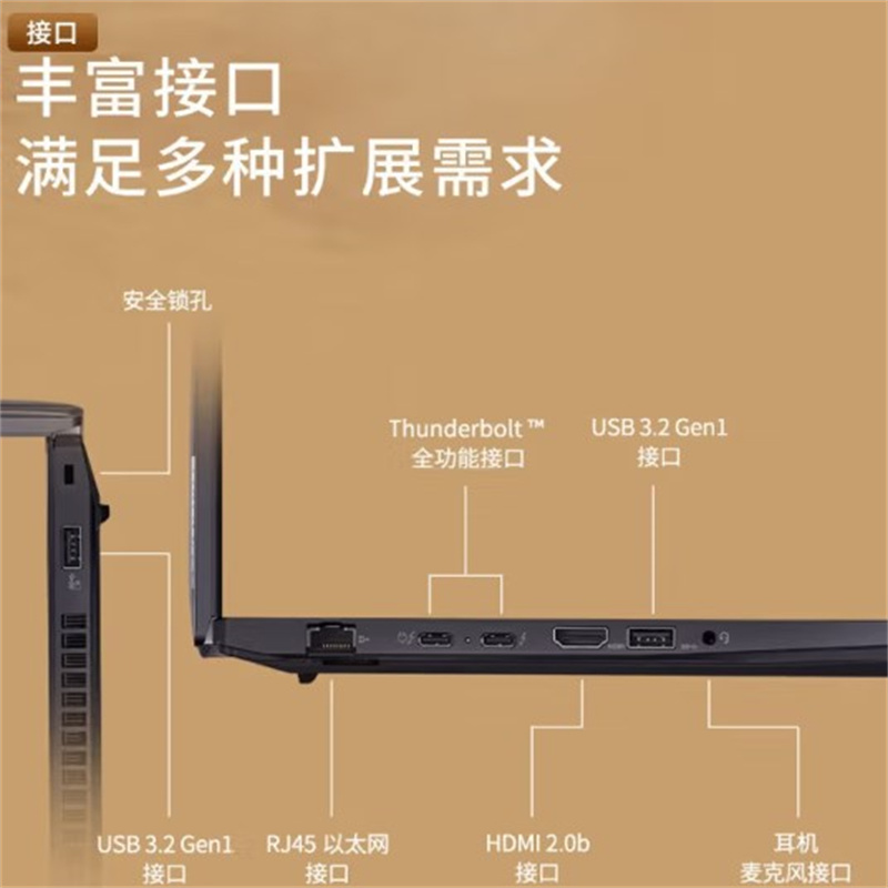 Thinkpad  T16 笔记本电脑  2023新款  16英寸  i7-1360P 16:10/人脸识别 13代酷睿 升级 32G 1T固态 计价单位:台