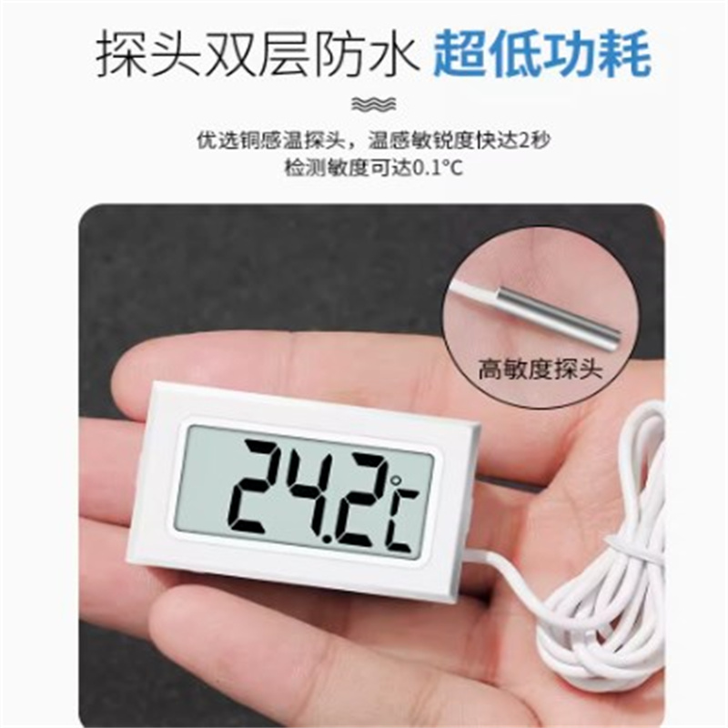 智坚鹏  2秒2米 数显温度计  带探头   白色 计价单位:个