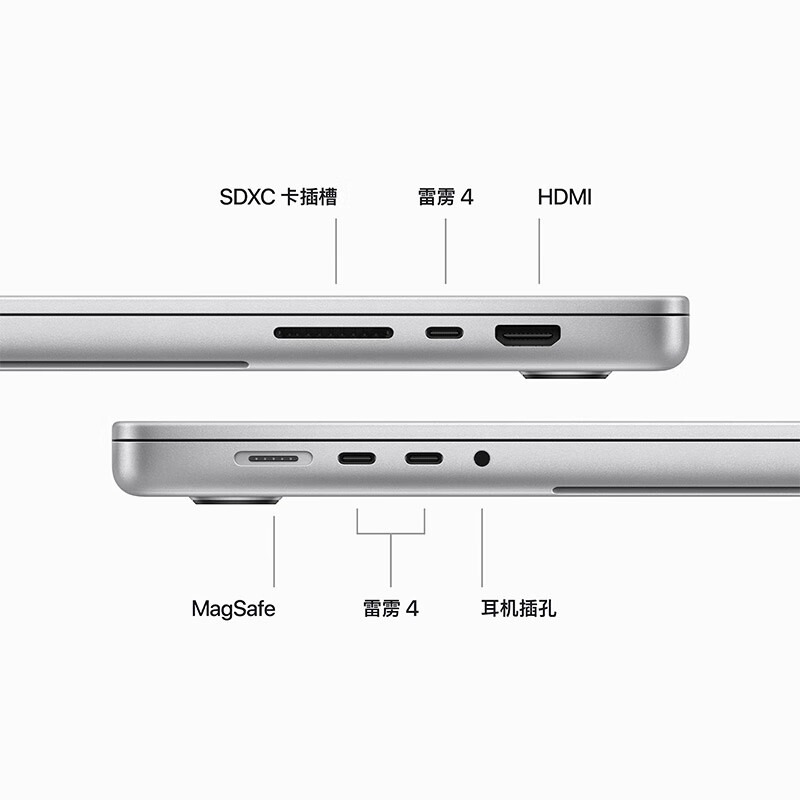 苹果 Apple MacBook Pro 笔记本电脑 2023款 16英寸M3 Max14+30核 36G 4TB 银色 计价单位:台