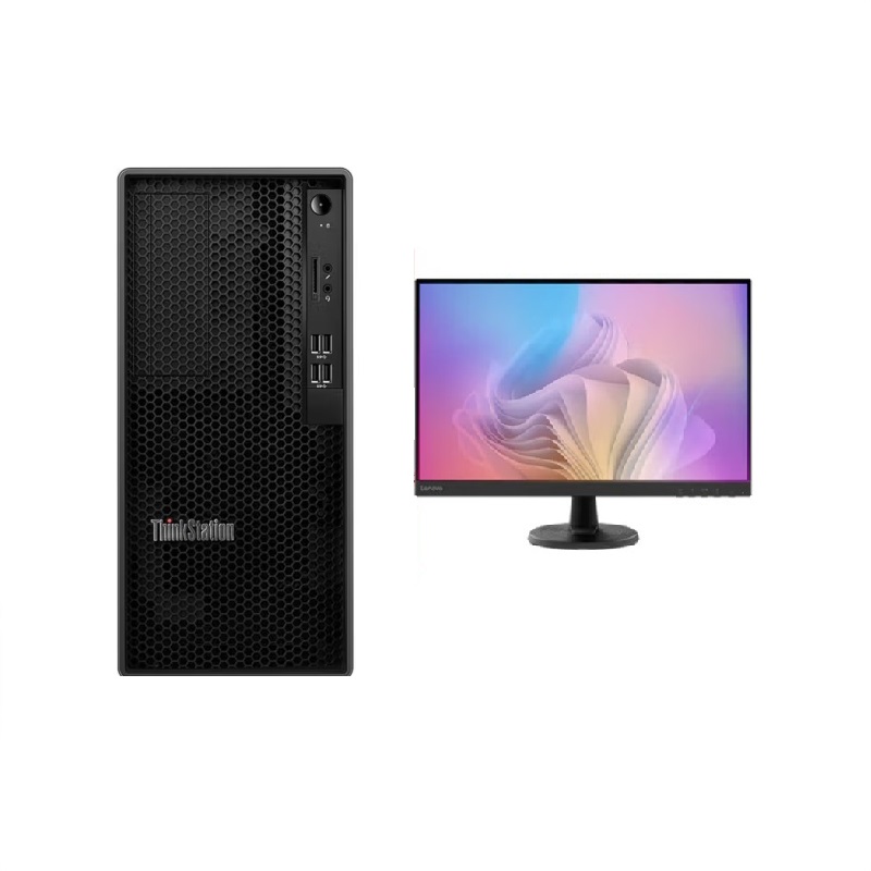 联想 Lenovo TSK C2 12GJA02JCD I7-13700 8G*2 电脑套装 1T固态 无光驱 集显 USB键盘鼠标 300W DOS ➕27寸 D27-40 改配 计价单位:套