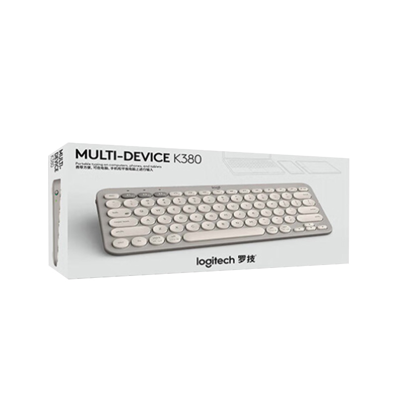 罗技 LOGITECH K380 多设备蓝牙键盘 限量版 烟云灰 计价单位:个
