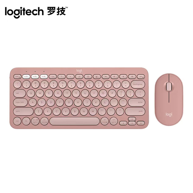 罗技 LOGITECH PEBBLE 2 COMBO 无线键鼠套装 云霞粉  计价单位:套