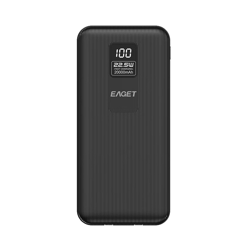 忆捷 EAGET EQ202-黑色 移动电源 22.5W 自带双线智能数显20000毫安 计价单位:个