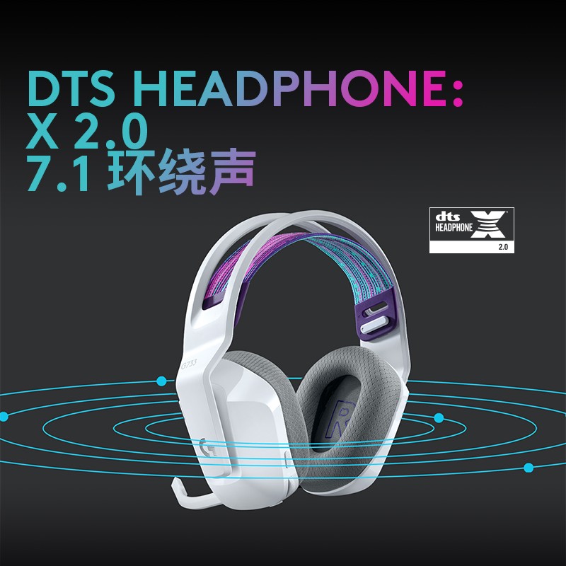 罗技 LOGITECH G733 无线耳机 白色 计价单位:副