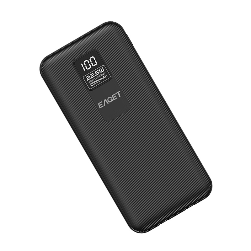 忆捷 EAGET EQ202-黑色 移动电源 22.5W 自带双线智能数显20000毫安 计价单位:个