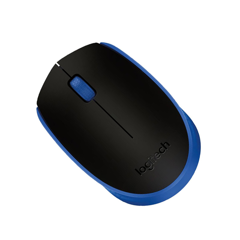 罗技 LOGITECH M171 无线鼠标 黑色蓝边 计价单位:个