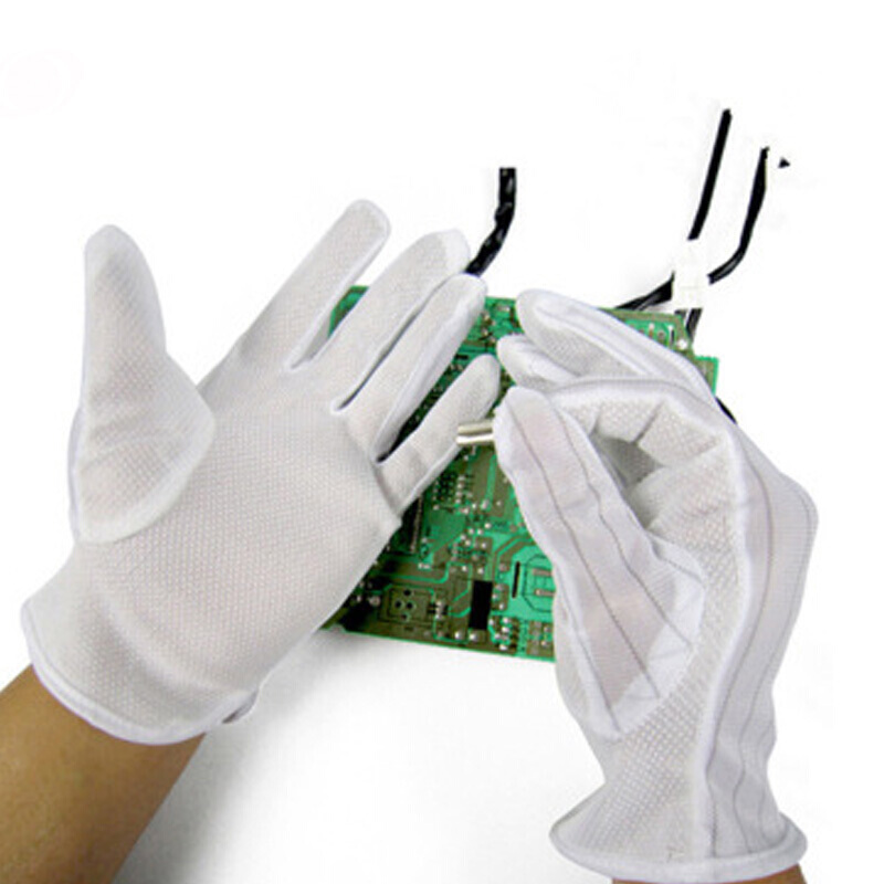 谋福 8532 防静电点塑防滑手套 胶点条纹 白色 M号 10付/包 计价单位:包 谋福 8532 防静电点塑防滑手套 胶点条纹 白色 M号 10付/包 计价单位:包