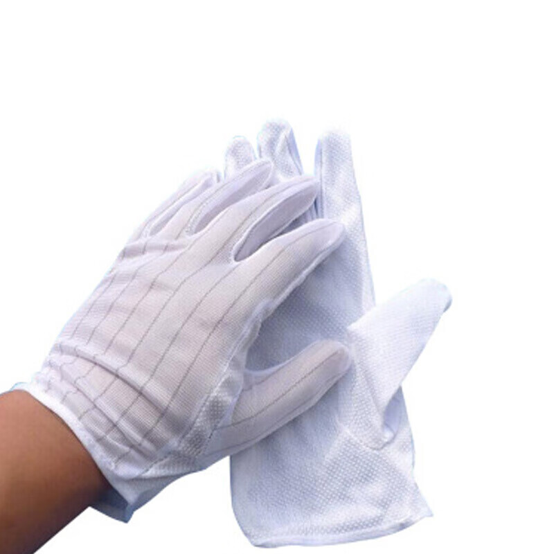 谋福 8532 防静电点塑防滑手套 胶点条纹 白色 M号 10付/包 计价单位:包 谋福 8532 防静电点塑防滑手套 胶点条纹 白色 M号 10付/包 计价单位:包