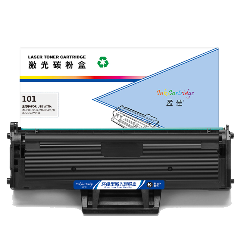 盈佳 INK CARTRIDGE 101 硒鼓 商专版 带芯片 黑色 1500页适用于三星SAMSUNG ML-2161 2162G ML-2166W SCX-3401 3406W SCX-3401FH 3406HW 计价单位:支