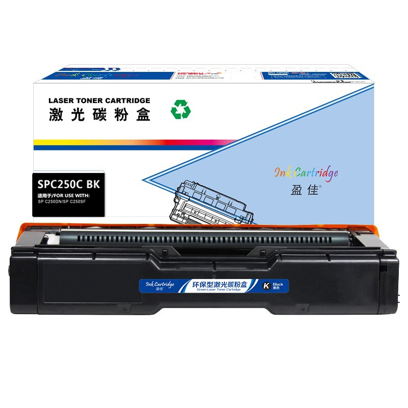 盈佳 INK CARTRIDGE SPC250C BK 粉盒 商专版 黑色 2000页(A4,5%)适用于理光Ricoh SP C250SF C250DN C261SFNw C261SFNw C261DNw 计价单位:支