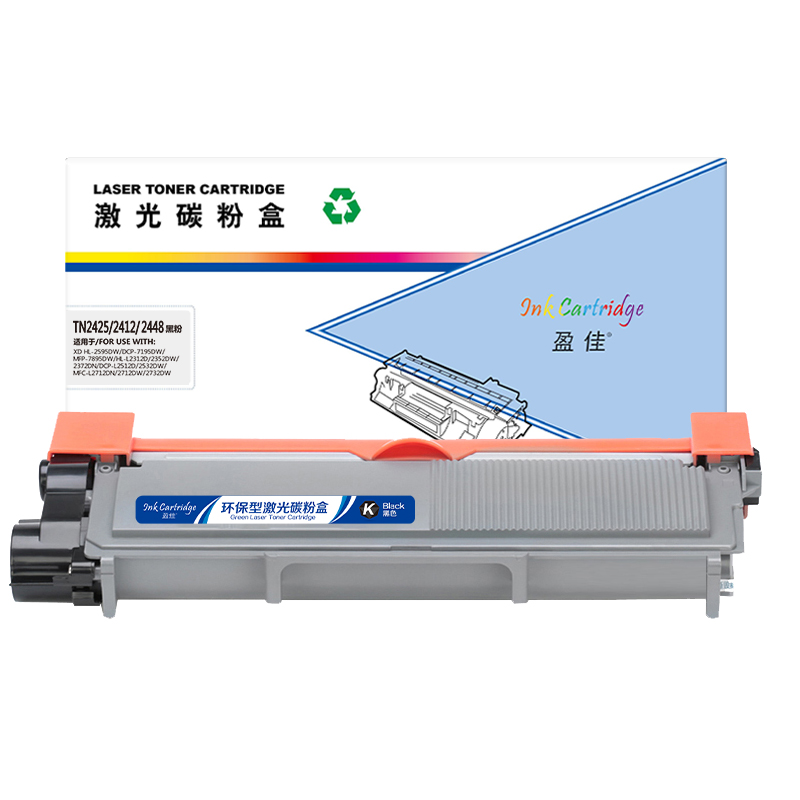 盈佳 INK CARTRIDGE TN2425/2412/2448 粉盒 商专版 不带芯片 黑色 3000页(A4,5%)适用于兄弟Brother MFC-7895DW 7195DW 计价单位:支
