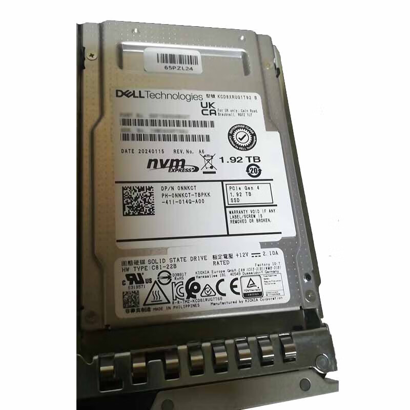 戴尔 DELL NVMEU.2 专用固态硬盘 服务器工作站企业级盒装 1.92TB 计价单位:个