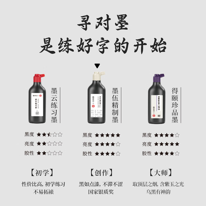 得力 deli MY301-500 一得阁书画墨汁 墨青言500ml 计价单位:瓶