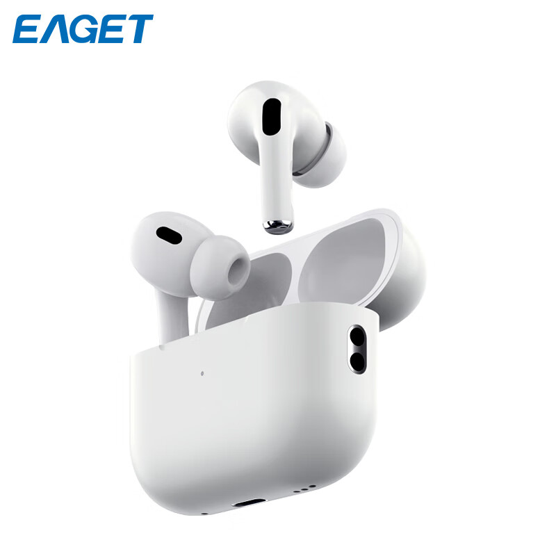 忆捷 EAGET BE100-3Pro 无线耳机 蓝牙5.2 ENC通话降噪 IPX4级防水超长续航 HIFI音质 便携式 白色 计价单位:副