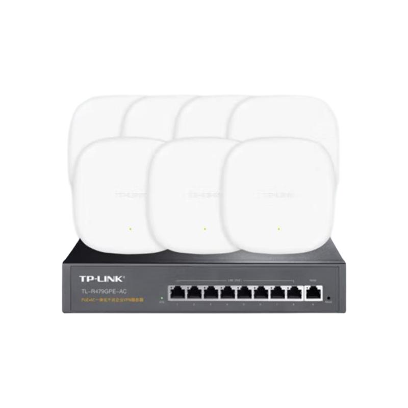 普联 TP-LINK 吸顶AP*8 9口千兆AC网关路由器  1/1500M  计价单位:个