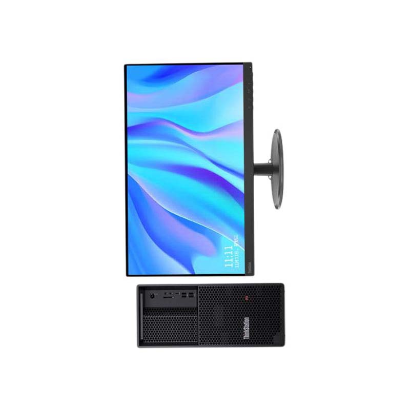 联想 Lenovo P3 I7 13700 工作站 2.1G/16C/24M /16g*2/2t+512g/t1000 4g/无光驱/DOS/750W  主机+te24-30显示器 计价单位:套