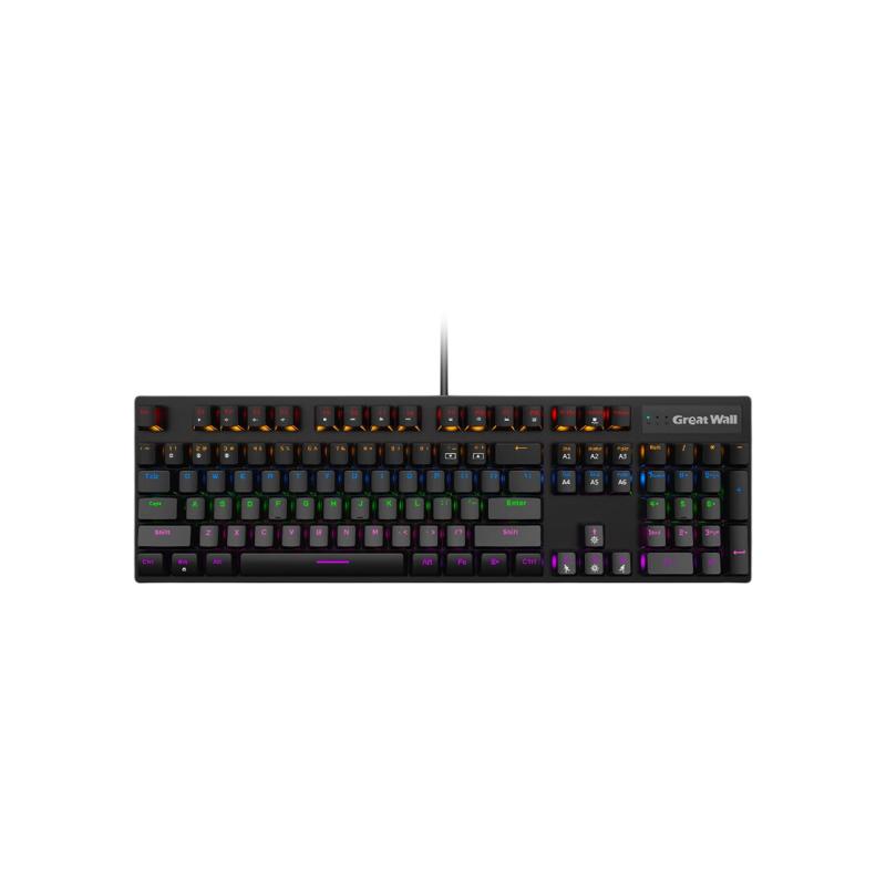 长城 GREATWALL K845 机械键盘 全尺寸104键 全键无冲 多灯效切换  血战士 黑色 青轴 计价单位:个