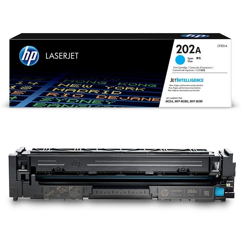 惠普 HP CF501A 惠普 202A 青色硒鼓(适用LaserJet M254nw/dw M280nw M281fdn) 1300页 计价单位:个
