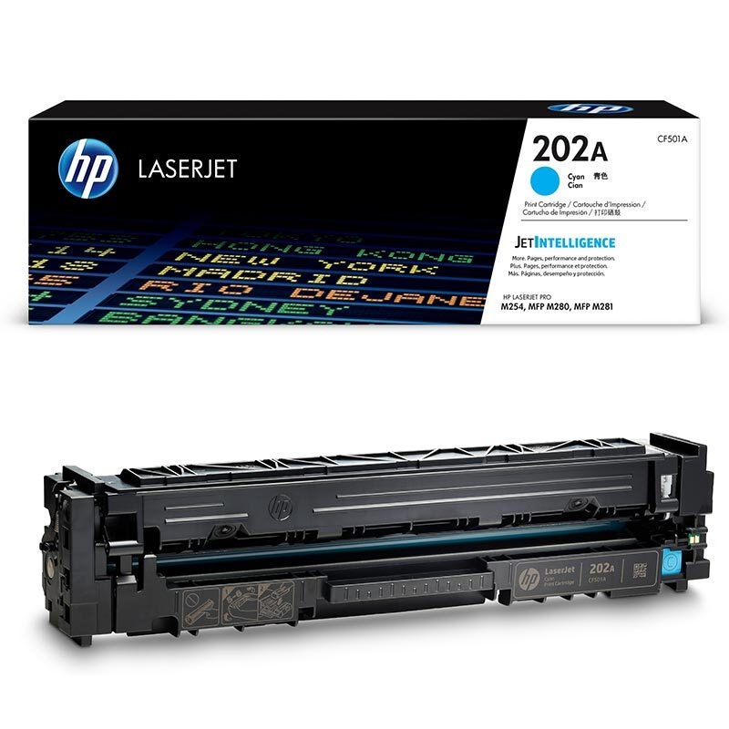 惠普 HP CF501A 惠普 202A 青色硒鼓(适用LaserJet M254nw/dw M280nw M281fdn) 1300页 计价单位:个