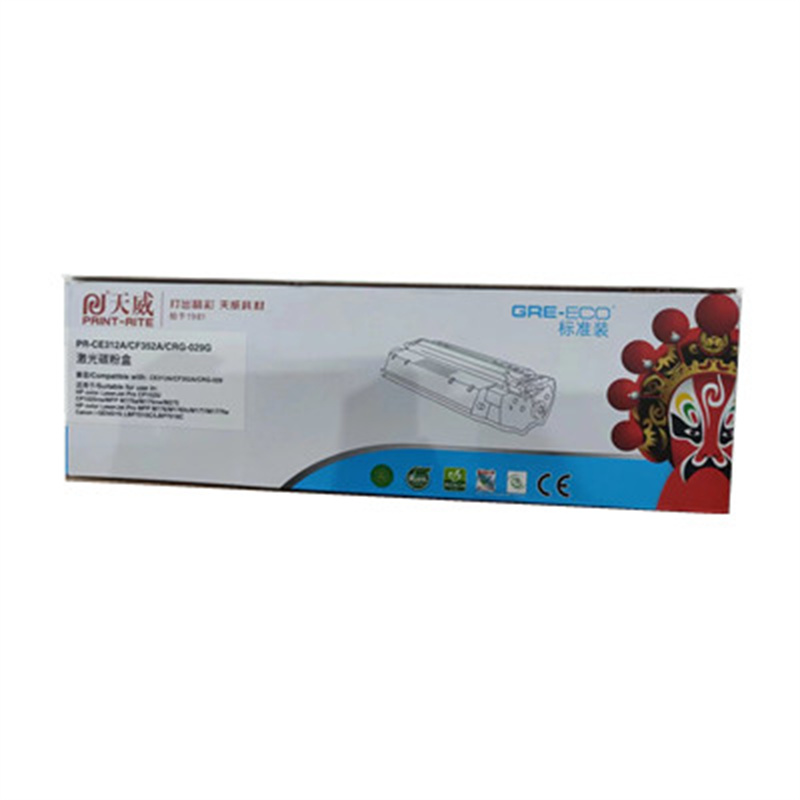 天威 PRINT-RITE CE312A 粉盒 标准装 黄色 适用于HP LaserJet CP1025 Cp1025NW   打印页数1000页 计价单位:支