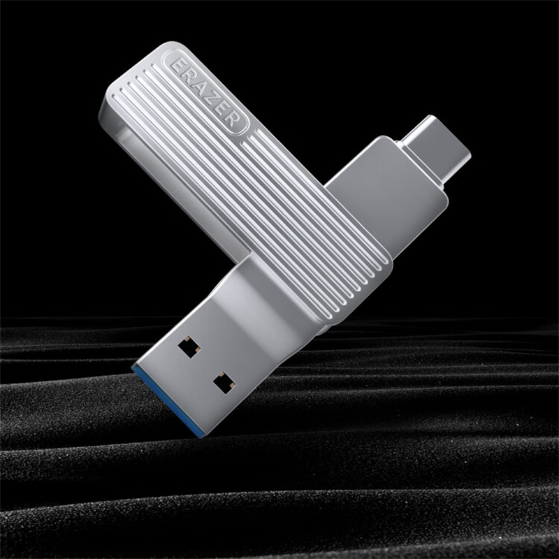 联想 Lenovo F500 Max U盘 128GB Type-C USB3.2 枪色读速230MB/s手机电脑两用360°旋转双接口 深空灰 计价单位:个
