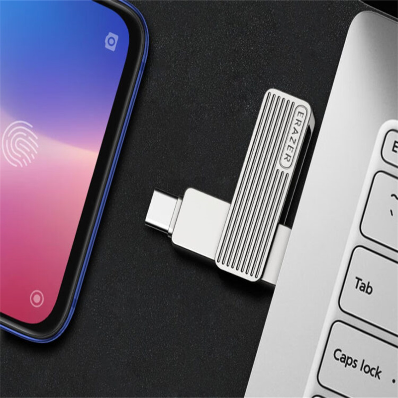 联想 Lenovo F500 Max U盘 128GB Type-C USB3.2 枪色读速230MB/s手机电脑两用360°旋转双接口 深空灰 计价单位:个