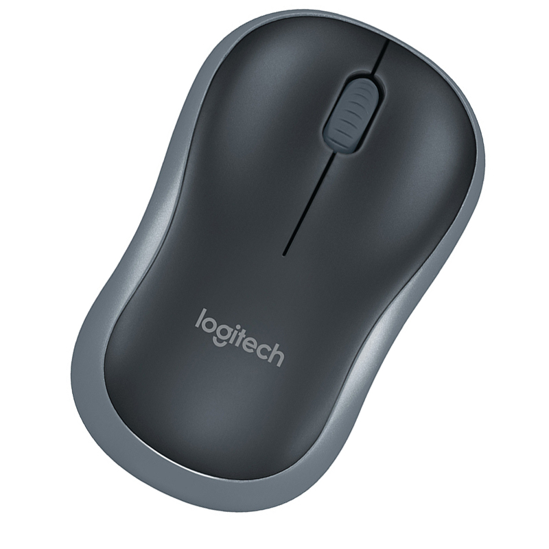 罗技 LOGITECH M186 无线光学鼠标 灰黑色 计价单位:个