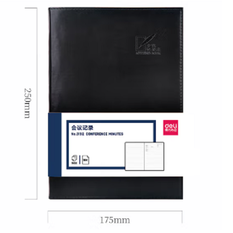得力 deli 3192 皮面本16K 黑色 会议记录本96张仿皮日记本办公商务记录本子办公用品 计价单位:个 得力 deli 3192 皮面本16K 黑色 会议记录本96张仿皮日记本办公商务记录本子办公用品 计价单位:个