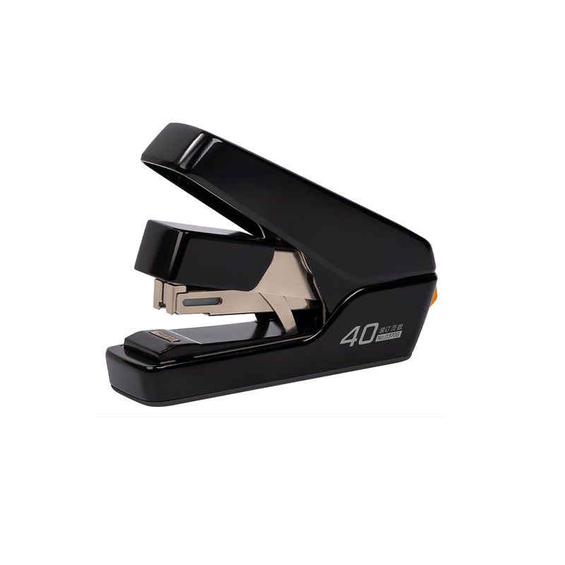 得力 deli 0370S 省力订书机 40页平钉  防卡钉 弹出式钉道 适配24/6钉 黑色 计价单位:个
