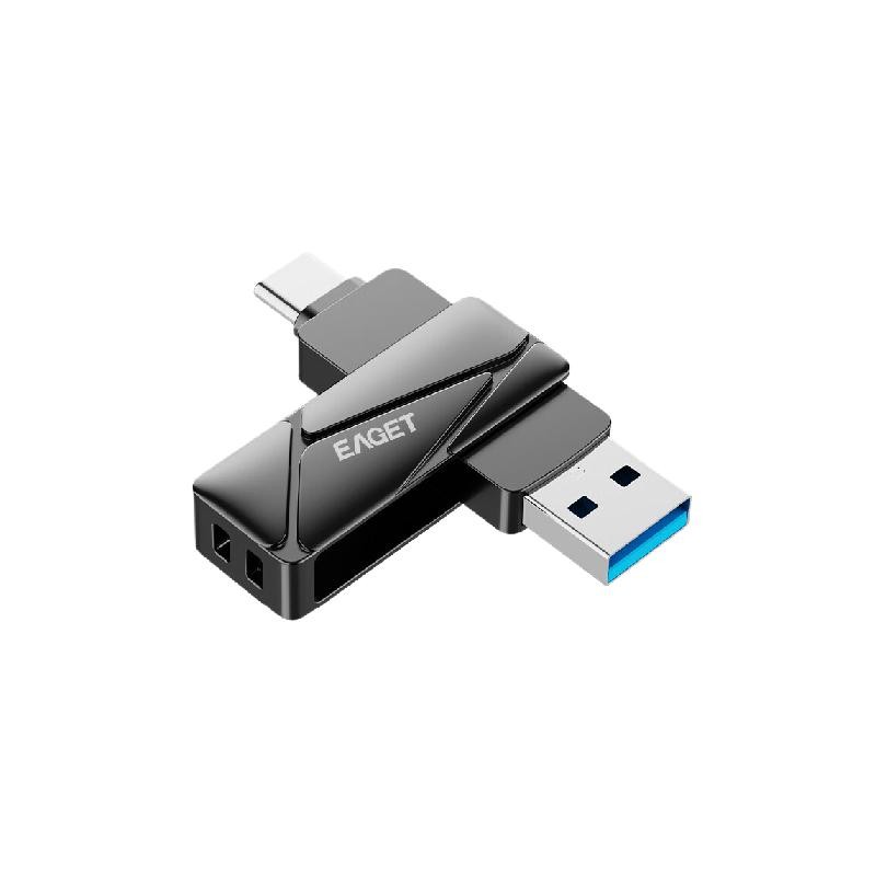 忆捷 EAGET HS66-128G 固态U盘接口:USB3.2 Type-C 速度:读速500MB/S锖色 计价单位:个