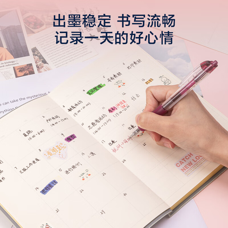 得力 deli SA502 12色中性笔 0.5mm子弹头  12支/盒 计价单位:盒
