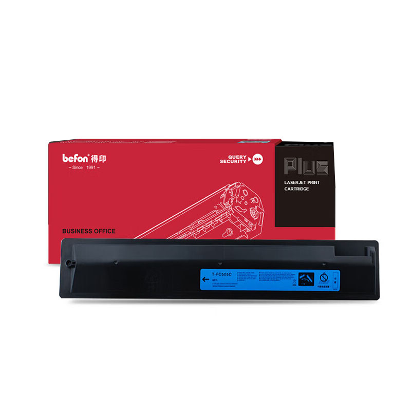 得印 befon T-FC505C 粉盒 PLUS 33600页 适用东芝E-STUSIO2000AC;2500AC;2505AC;3005AC;3505AC:4505AC:5005AC 蓝色 计价单位:支