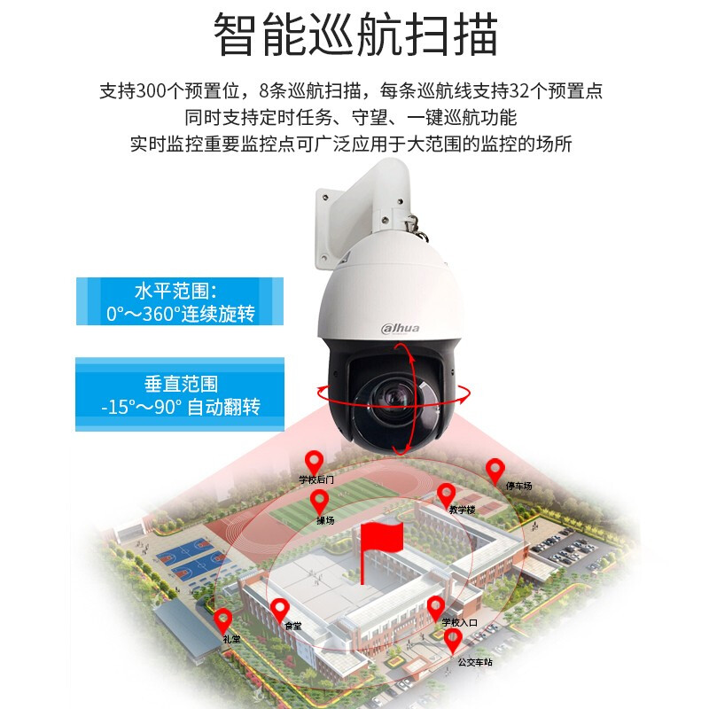 大华  DH-SD4223-D 4寸200万红外网络球机 计价单位:个
