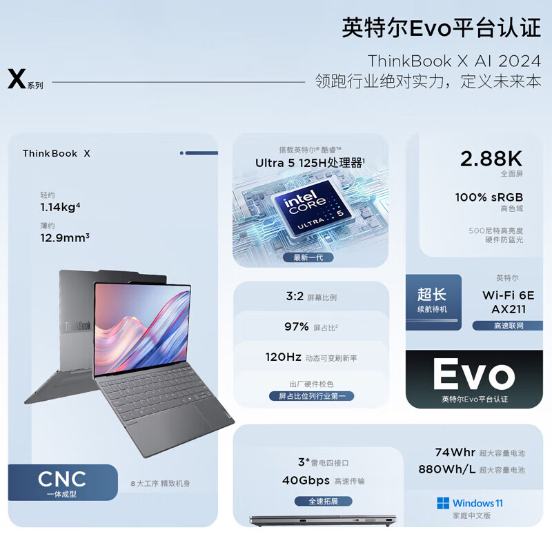 Thinkpad  ThinkBook X 笔记本电脑 计价单位:台