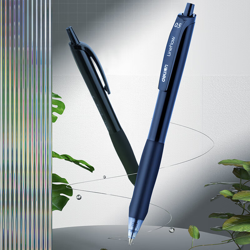 得力 deli S60 按动中性笔 0.5子弹头签字笔 墨蓝 12支/盒 计价单位:盒 得力 deli S60 按动中性笔 0.5子弹头签字笔 墨蓝 12支/盒 计价单位:盒