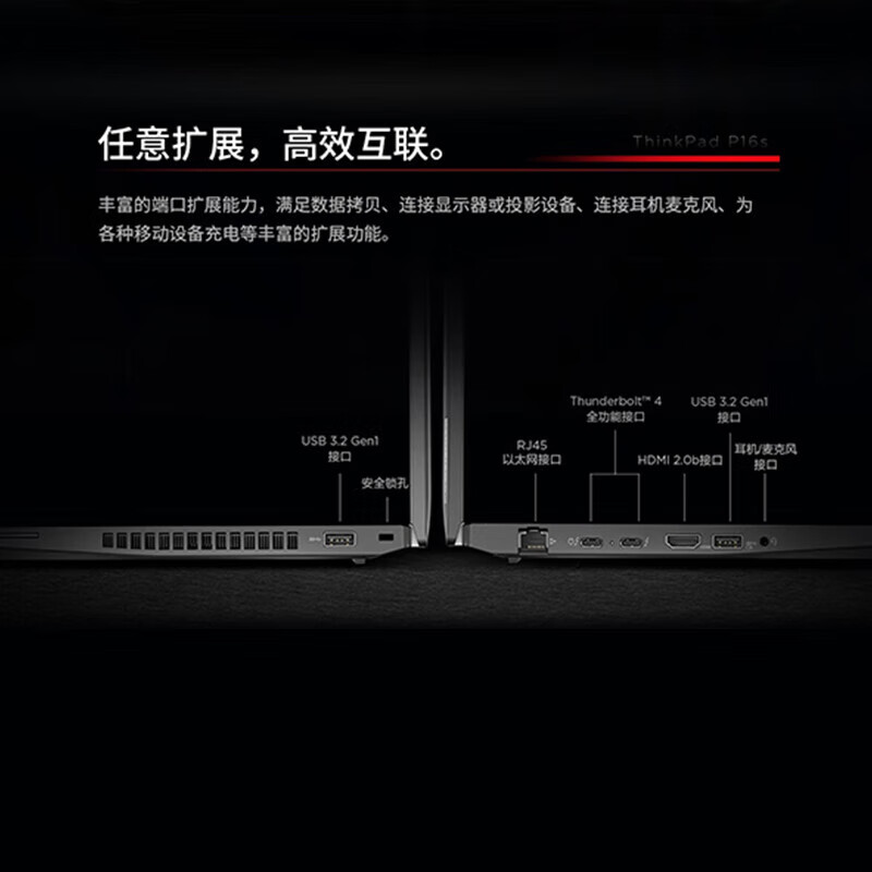 联想 Lenovo Thinkpad P16s 图形工作站 UItra7-155H RTX500 32G 1T硬盘 2024款 AI智能4K屏幕 计价单位:台