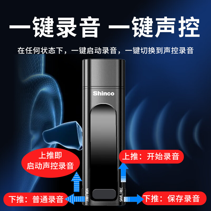 新科 SHINCO RV-18 USB式录音笔 带屏 64G 计价单位:个