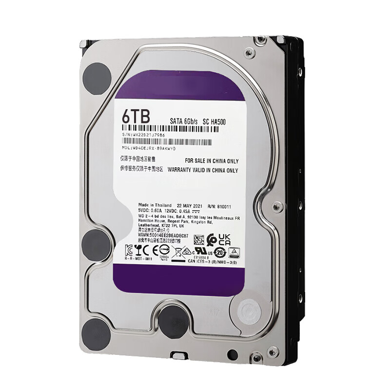 忆捷 EAGET MG01-6T  机械硬盘 5400转 WD10EJRX 6TB监控硬盘  计价单位:个