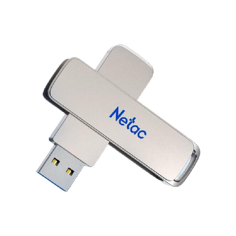 朗科 Netac UA33-32G U盘 UA33 32GB 行业高速旋转150M/S USB3.2 银色 计价单位:个