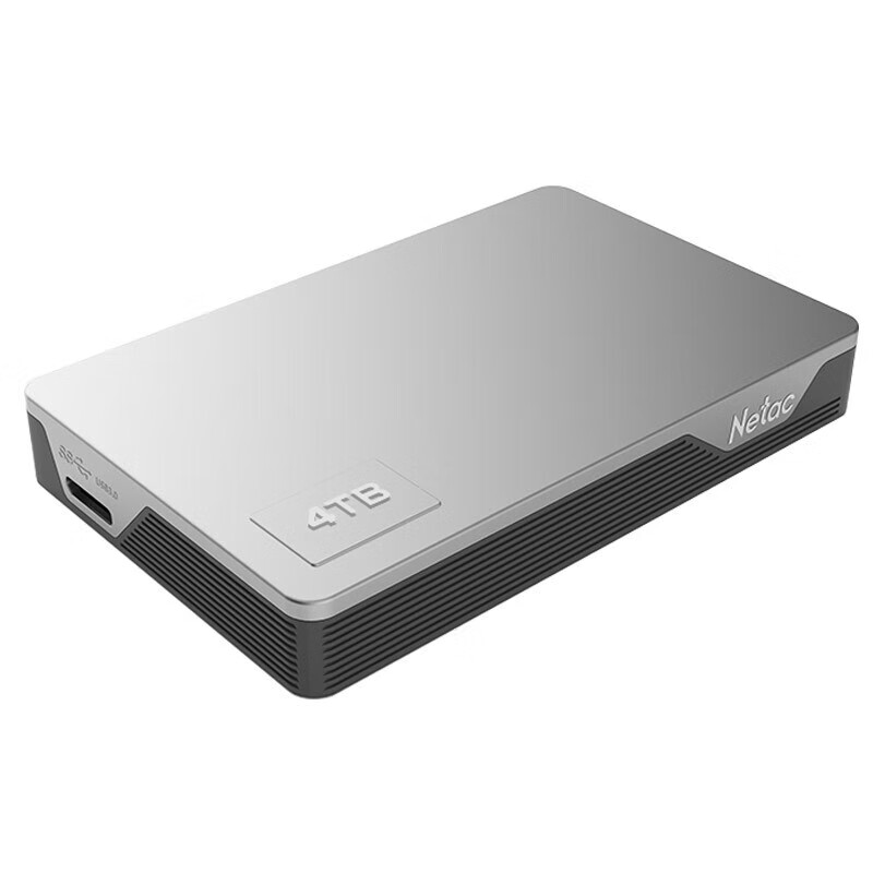 朗科 Netac K338-4TB 移动硬盘 USB3.0 2.5英寸 银灰色 计价单位:个
