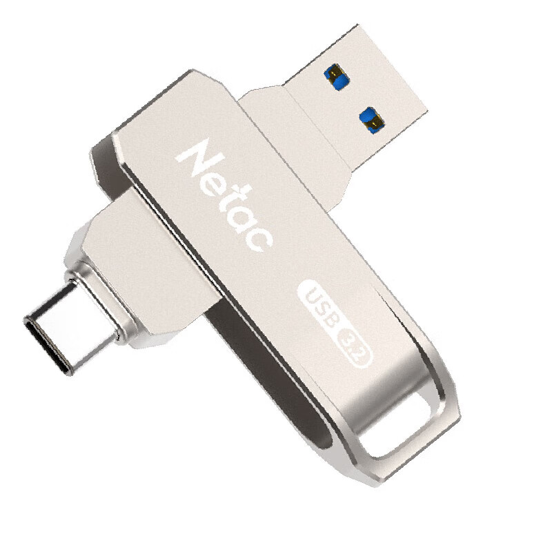 朗科 Netac US15-128G US15 多功能接口U盘 Type-C+USB3.2 128GB 银色 计价单位:个