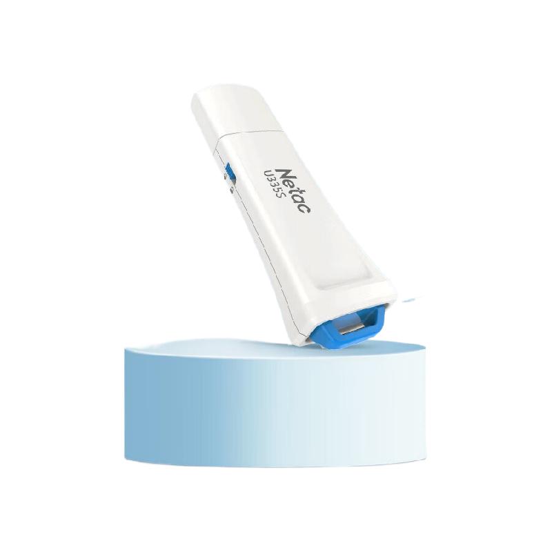 朗科 Netac U335S-128G U盘  USB3.0 写保护开关 防病毒入侵 防误删 白蓝色 计价单位:个