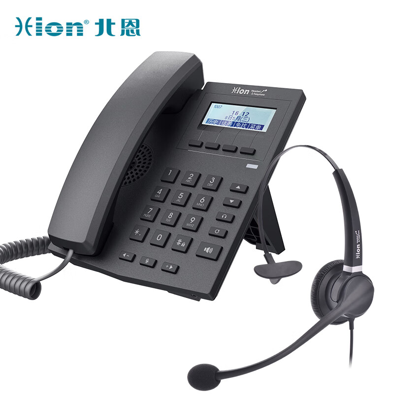 北恩 HION S900+FOR900 电话机 IP型电话机+ 主动降噪单耳耳机 计价单位:套