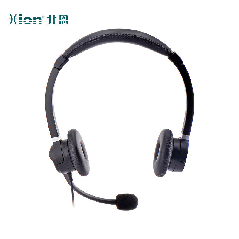 北恩 HION FOR900D+B9 英语教育培训办公呼叫中心客服降噪耳机话务员头戴式双耳耳麦 USB接口+主动降噪/音量调节/静音 计价单位:副