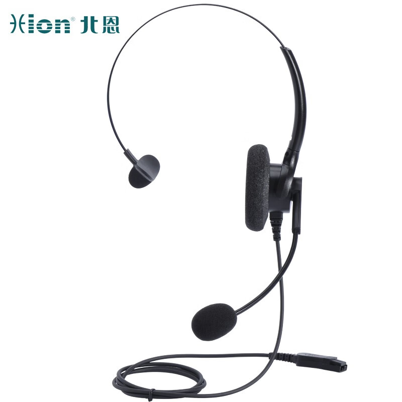 北恩 HION FOR680+B7 头戴式单耳话务耳机/电话耳麦/呼叫中心话务员耳麦/降噪电脑耳机-USB+调音量+闭音 计价单位:副