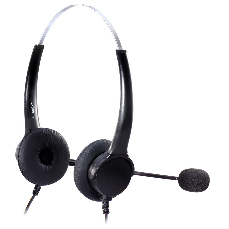 北恩 HION FOR600D+B7 头戴式双耳话务耳机/呼叫中心客服电销耳麦/在线教育培训耳机-USB+调音量+闭音 计价单位:副