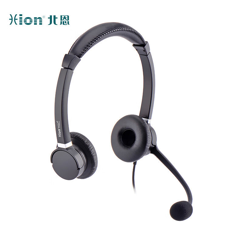 北恩 HION FOR900D+B5.1 头戴式双耳话务耳机/客服中心/在线教育培训/降噪坐席双耳耳麦-双插头+调音量+闭音 计价单位:副