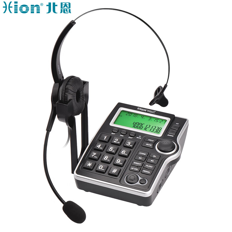 北恩 HION U830+FOR630 录音电话机 座机自动录音电话盒 呼叫中心客服耳机耳麦电话套装来电弹屏带软件(接固话线) 计价单位:套